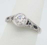 Designer Sylvie Diamond & Blue Sapphire Ring