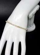 14kt Yellow gold 0.75ctw diamond tennis bracelet