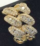 Men's 14K Yellow Gold Multi-Row Diamond Ring – 2.3 Carats