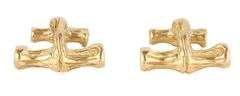 Vintage Tiffany & Co. Bamboo Style Cufflinks in 18K