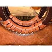 Leather Crossbody Embossed Satchel Handbag
