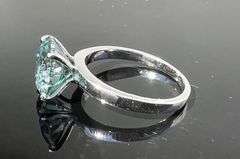 Huge Rare 7 Ct  Ice Blue Lab Simulated Diamond Ring