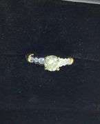 ANTIQUE 18K YELLOW GOLD AND PLATINUM COMBINATION ENGAGEMENT RING
