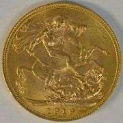 Blazing Choice BU Scarce 1919-C Great Britain Gold Sovereign.