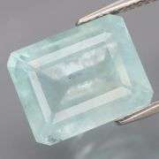 Glowing! Untreated! 8.34ct frosted blue green Aquamarine