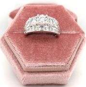 10kt White gold 2ctw Illusion set diamond engagement ring