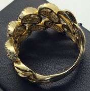 Men's 14K Yellow Gold Multi-Row Diamond Ring – 2.3 Carats