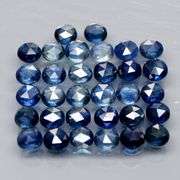 Heated only! 6ct rose cut blue Sapphire set!