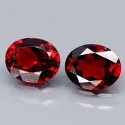 Pair of top red eye clean Garnets weighing 5.88 carats!