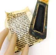 Early Judaica Brass Door Mezuzah