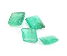 Vibrant 6ct 4 piece set of Zambian Emeralds!