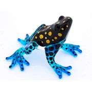 Hand-Blown Blue Glass Frog