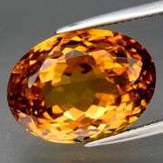 Stunning 20.34ct deep cut golden orange Citrine