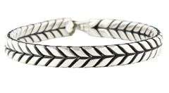 Gents David Yurman Chevron Woven Bracelet in Sterling