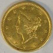 Lovely Scarce 1849 (Type I) Type One $1 Gold Piece in BU