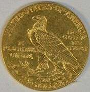 Lustrous top end 1912 US $2.50 Indian Gold Piece