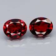 Pair of top red eye clean Garnets weighing 5.88 carats!