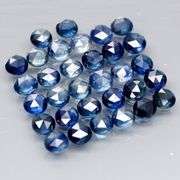 Heated only! 6ct rose cut blue Sapphire set!
