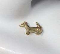 14kt Yellow gold Dog charm