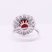 GIA certified Platinum Ruby & Diamond Ring