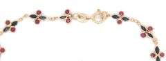 14kt Yellow gold ruby and sapphire bezel set bracelet