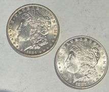 1884 O &1887 Choice Unc Morgan Dollars