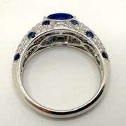Sapphire and Diamond Ring in 18K White Gold