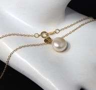 14kt Yellow Gold 9mm Pearl Pendant on Chain