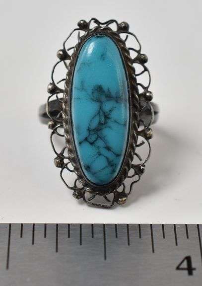 Turquoise Gemstone Ring in Sterling Silver