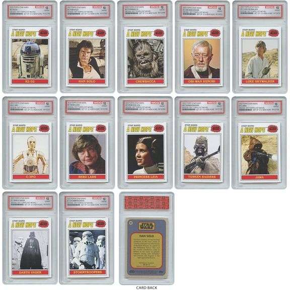 1977 Design Star Wars Complete Set All 12 Graded MINT 10