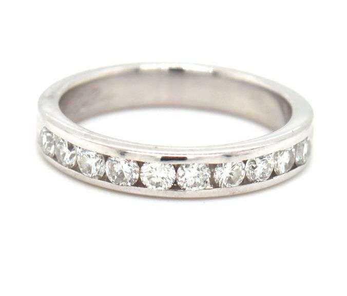 14kt White gold 0.47ctw channel set diamond band