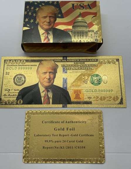 24kt President Trump Gold Foil Cards