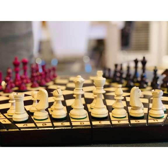 Three-Player Wooden Chess Set