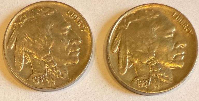 1936 1937 BU Buffalo Nickels