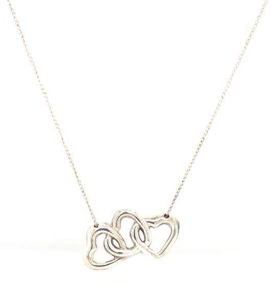 Tiffany & Co triple heart necklace in sterling silver