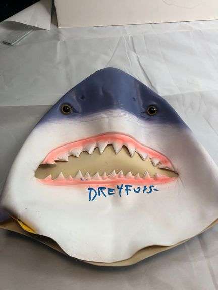 Richard Dreyfuss Autographed JAWS Shark Mask w Remarkably Unique Signature! ACOA