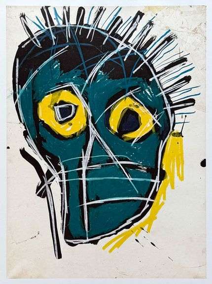 Colorful Jean-Michel Basquiat From 'Symbols and Signs'