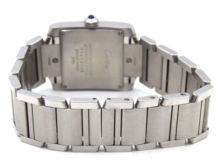 Cartier Tank Fan aise SM stainless steel ladies watch