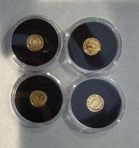 4x 1/4 Gram Pure Gold Bar