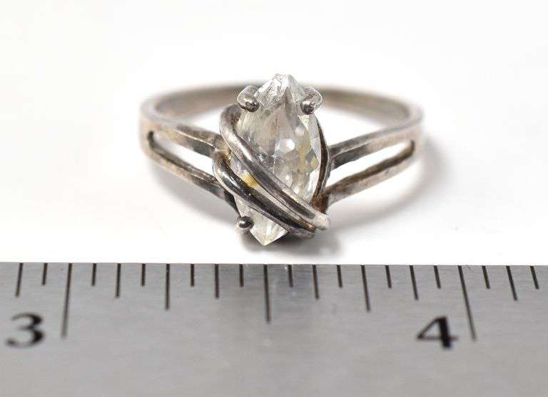 CZ Gemstone Ring in Sterling Silver
