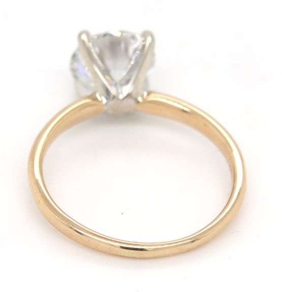 14kt Yellow gold 2.11ct lab grown diamond engagement ring