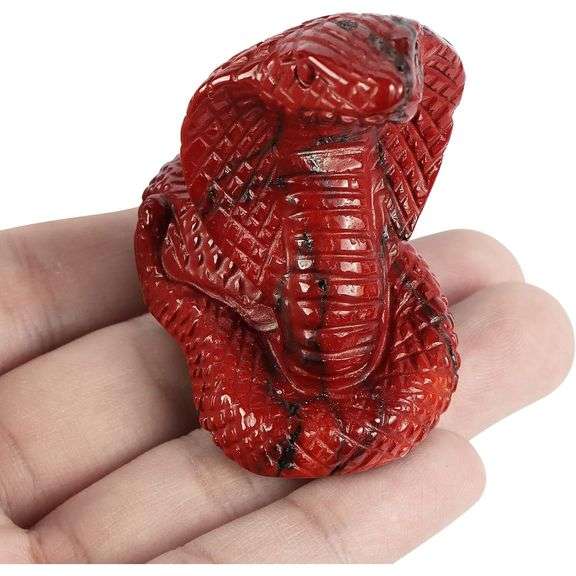 Hand-Carved Mookaite Crystal Cobra Snake