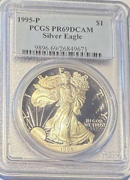 1995 P PCGS Proof 69 Deep Cameo Silver Eagle
