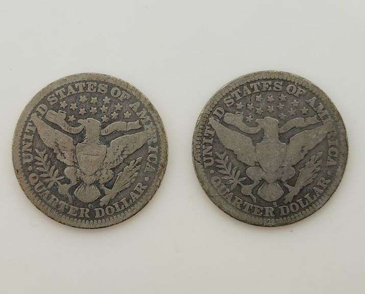 1907 O & 1907 S Barber Quarters, Circulated
