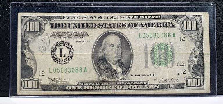 1934 Series $100 Note, Circulated