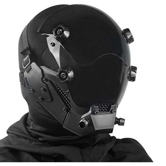 Futuristic Sci-Fi Techwear Helmet Mask