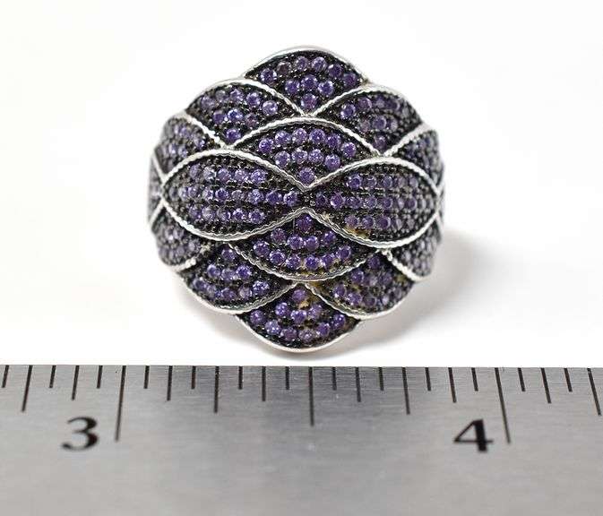 Amethyst Gemstone Ring in Sterling Silver