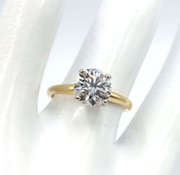14kt Yellow gold 2.11ct lab grown diamond engagement ring