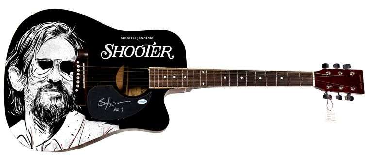 Shooter Jennings Autographed “Swagger & Shades” Custom Graphics ACOA