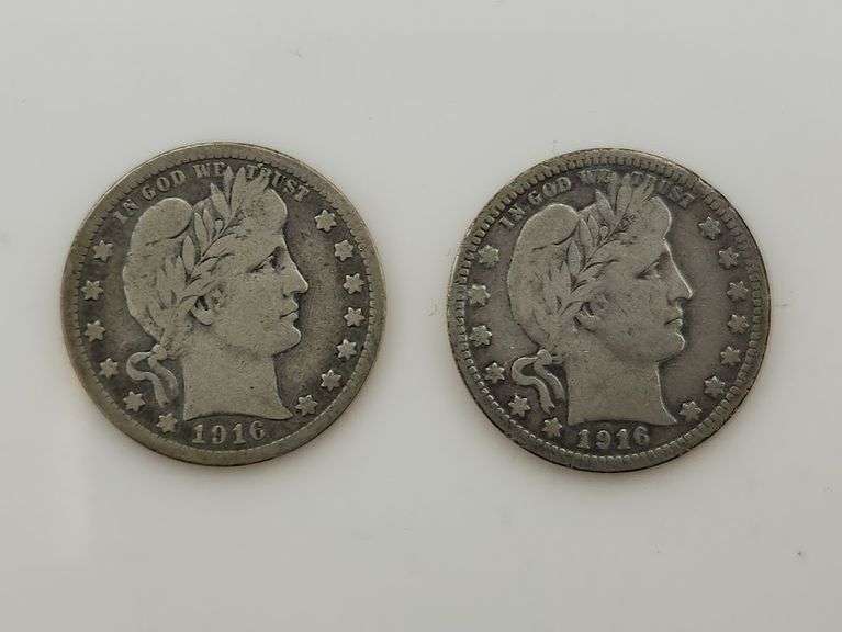 1916 & 1916 D Barber Quarters, Circulated